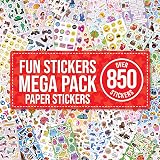 Fun Stickers Children Sticker Pack 850+ 48 Sheets Animals Cars Princess Gift view 3