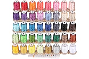 NEW BROTHREAD 40 Brother Colors Polyester Machine Embroidery Thread Kit 500M