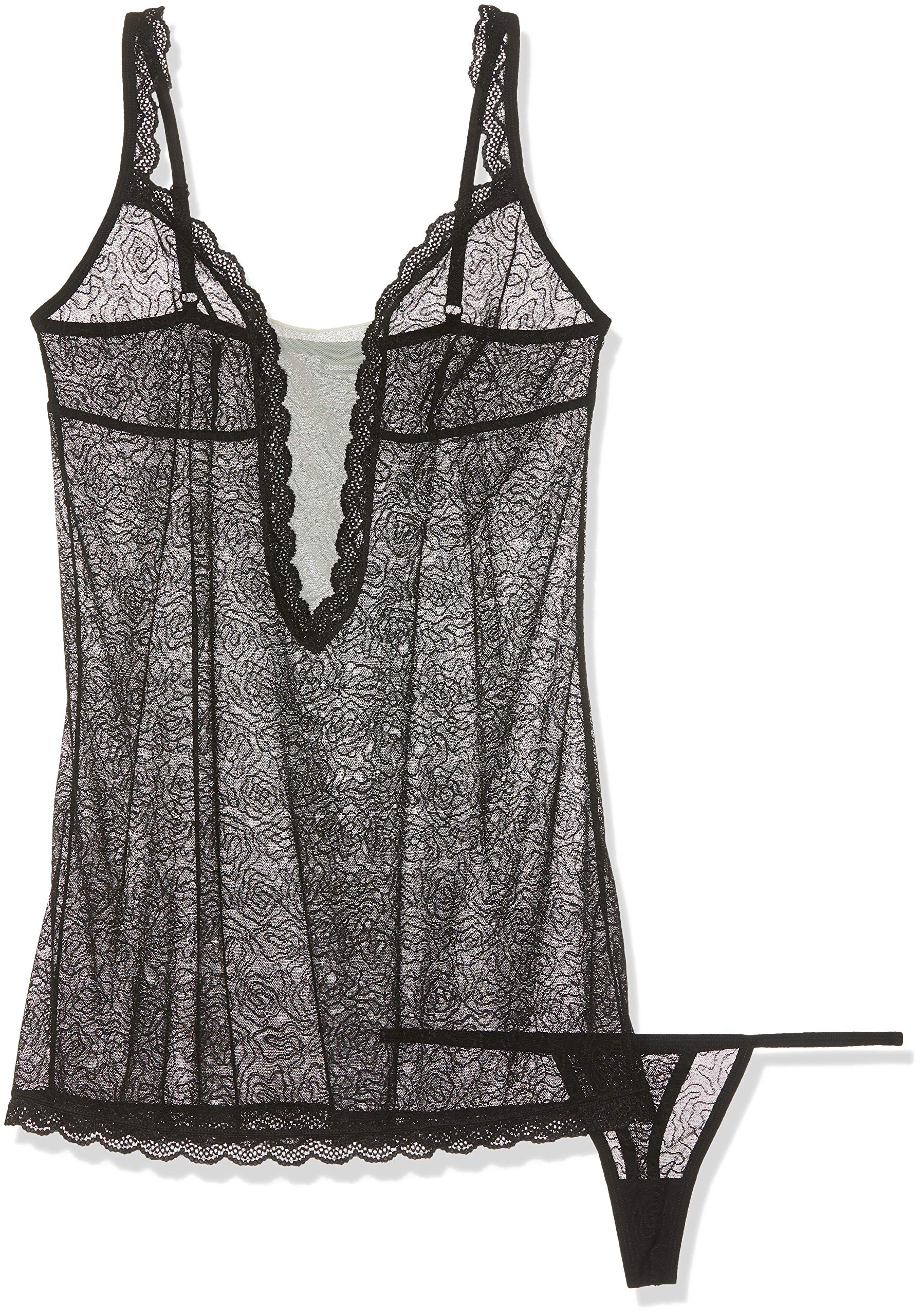 Obsessive Nightgown with Lace Hem, Large/X-Large