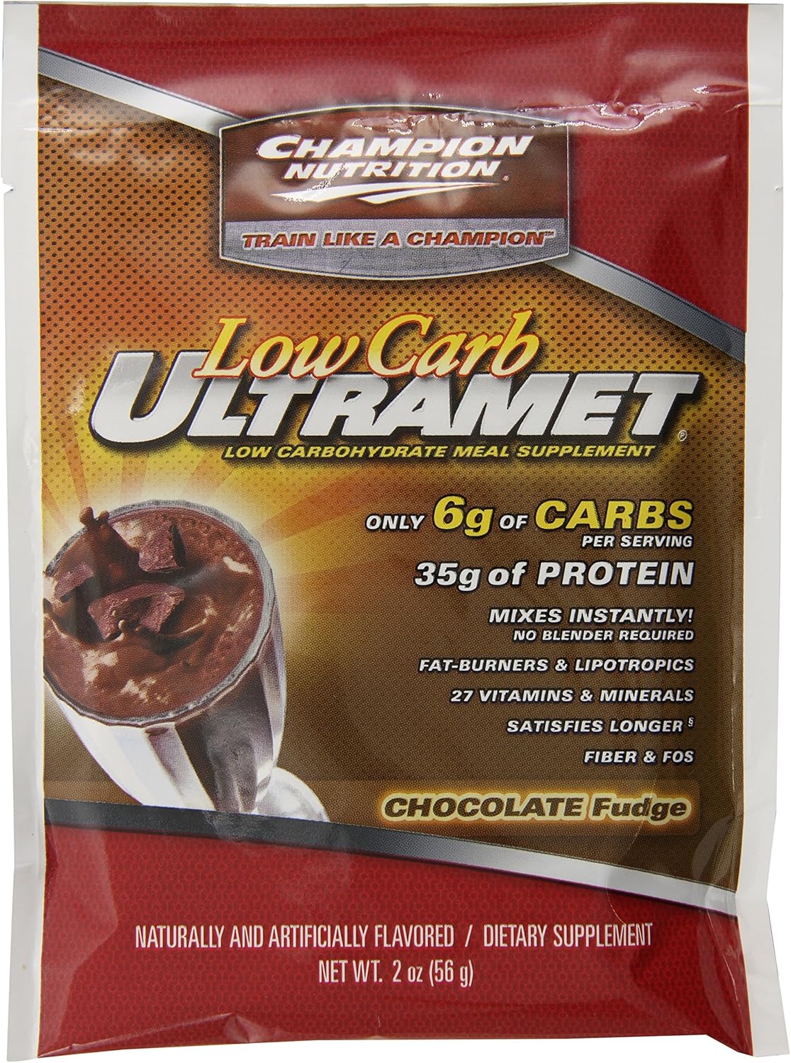 Champion Nutrition Low Carb Ultramet, Chocolate Fudge, 2