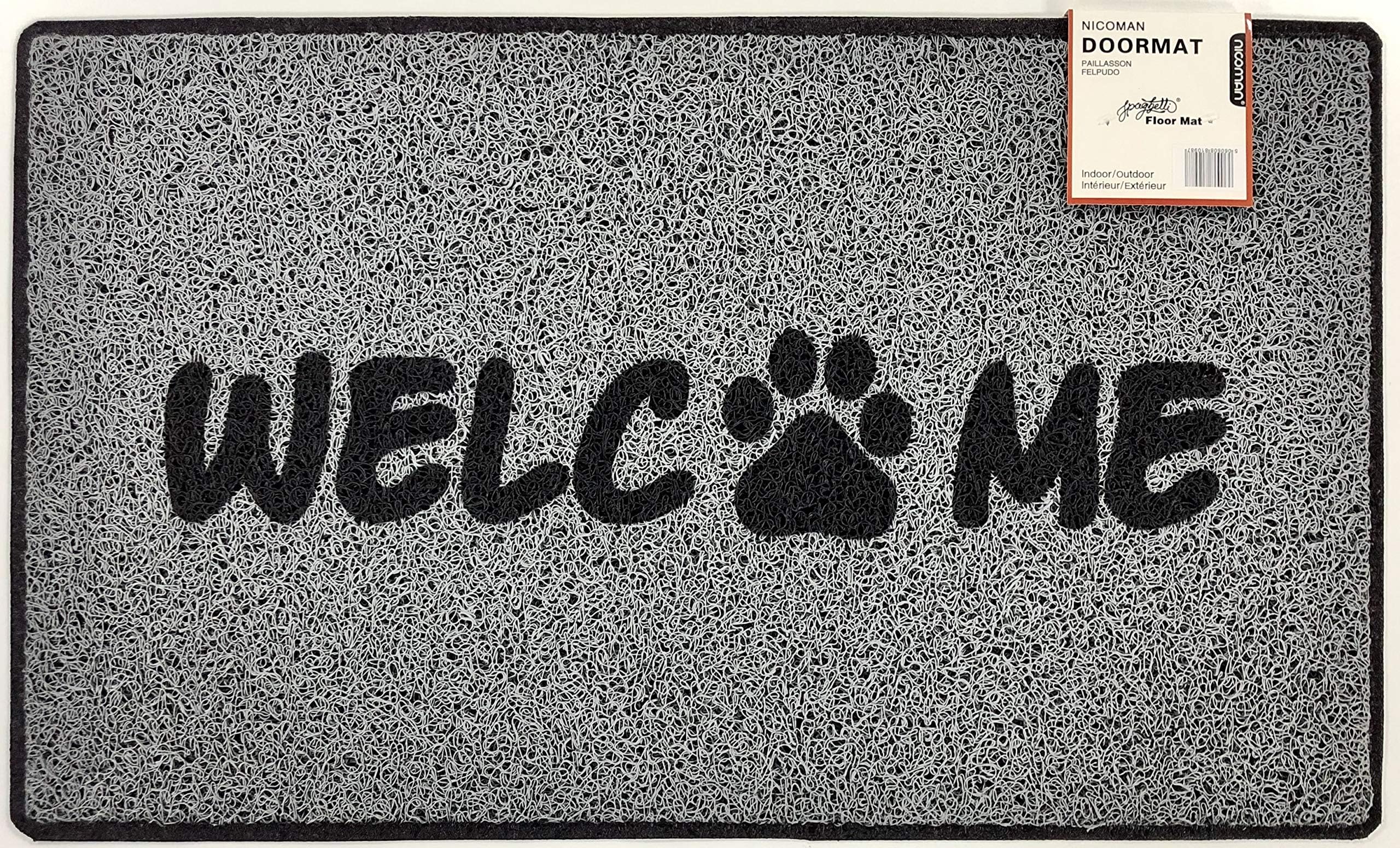 Nicoman Novelty Door Mat Gift Doormat 'Welcome PAW' (75x45cm/29.5x17.7inches)