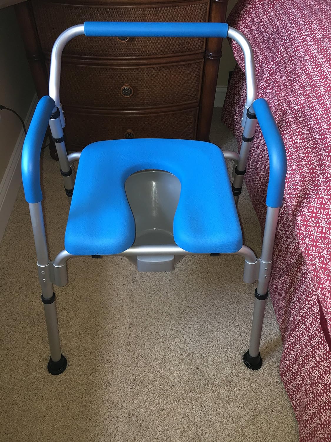 Commode Chair Shower Chair Versatile Tm 3 In 1 Padded Commode Shower Chair Institutional Quality Padded Armrests And Back Adjustable Height