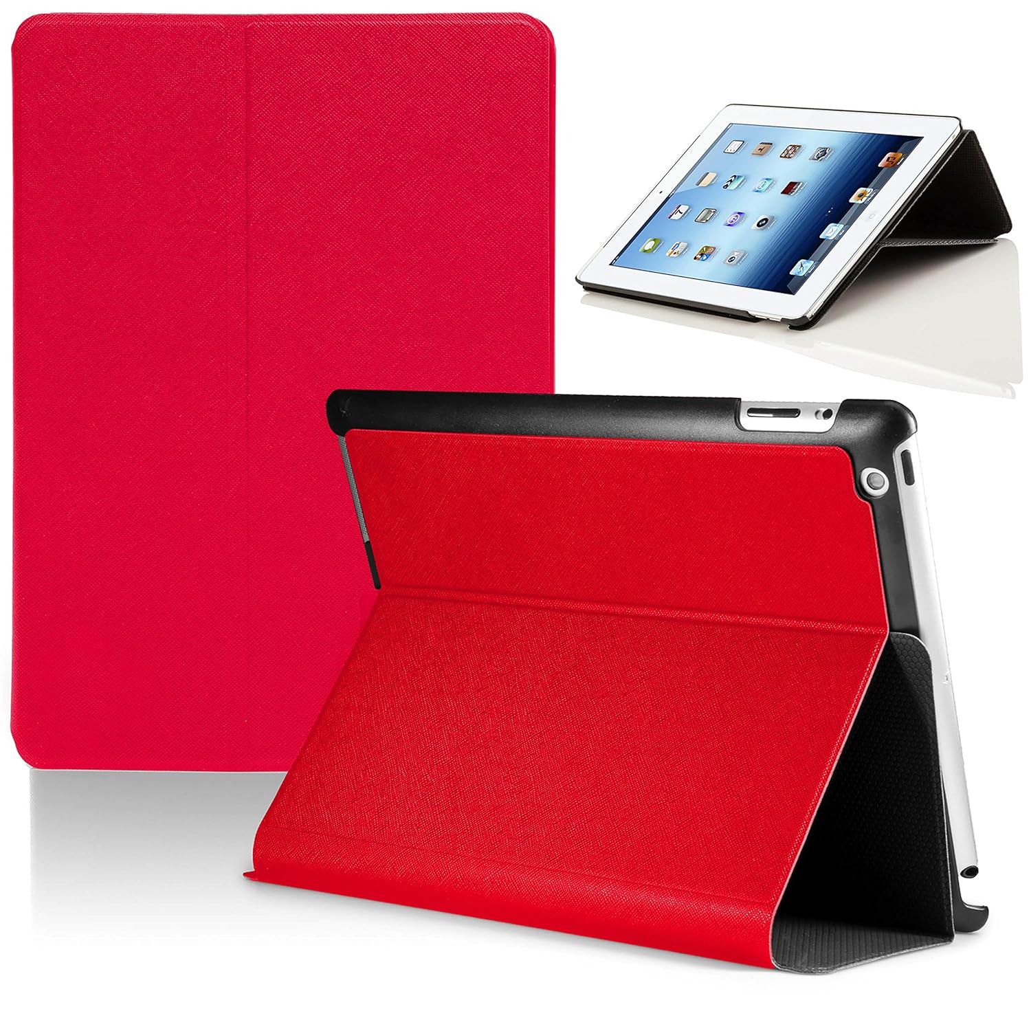 Forefront Cases Apple iPad 2 / iPad 3 / iPad 4 Clam Shell Case Cover Stand Folio Ultra Slim
