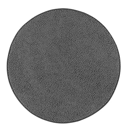 Shaggyteppich Langflor Teppichläufer Wohzimmer Esszimmer weicher Flor strapazierfähig pflegeleicht grau-braun rund 100 cm