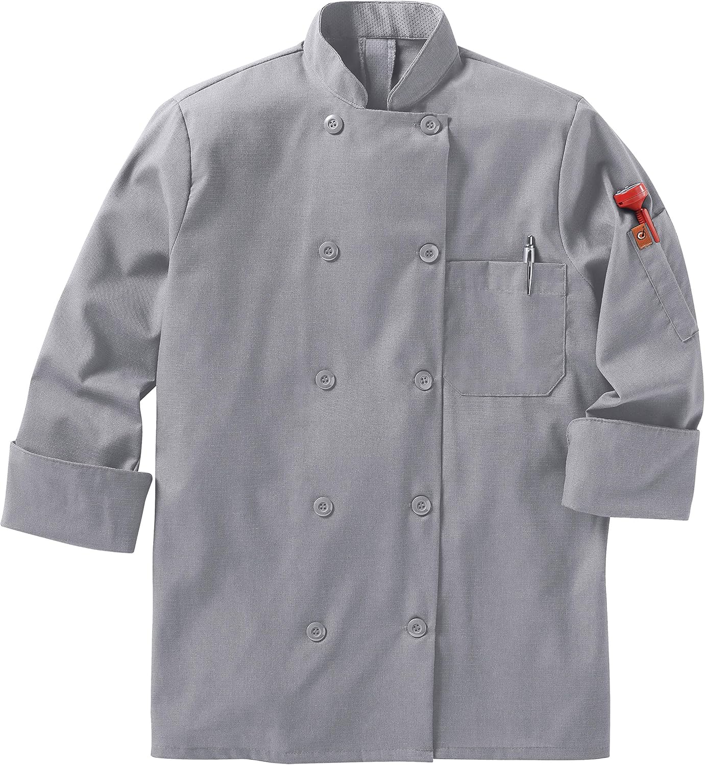 Red Kap womens Long Sleeve Ten Button Chef Coat With Mimix and Oilblok
