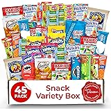 Snack Box Care Package Pack 45 Pcs Candy Variety Pack – Snack Box Variety Pack Care Package - Candy Basket Full of Delicious 
