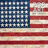 2026 Square Wall Calendar - Pop Art 12 x 12 Inch Monthly View, 16-Month, Art Theme, Includes 180 Reminder Stickers