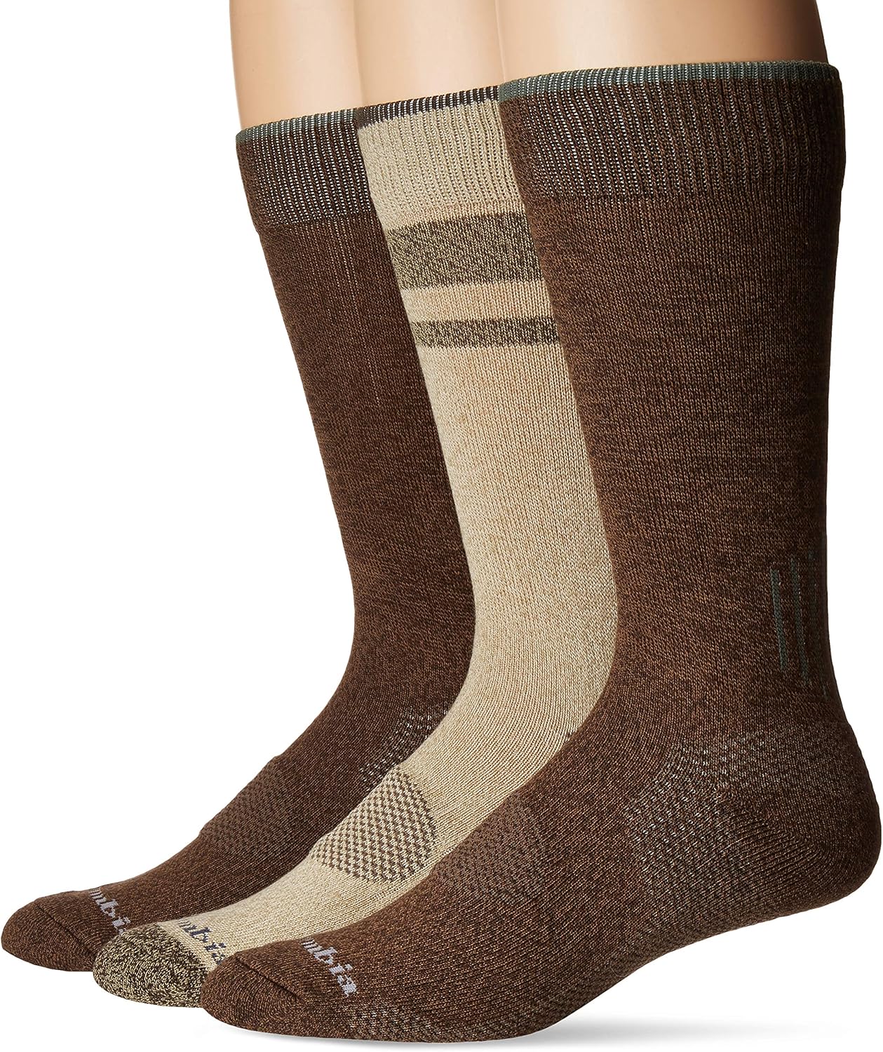 Columbia Men's Balance Point Crew Casual Sock, Brown, Large Amazon.co