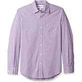 Amazon Essentials Men's Regular-Fit Long-Sleeve Casual Poplin Shirt, Button Front, Business Casual, Collared