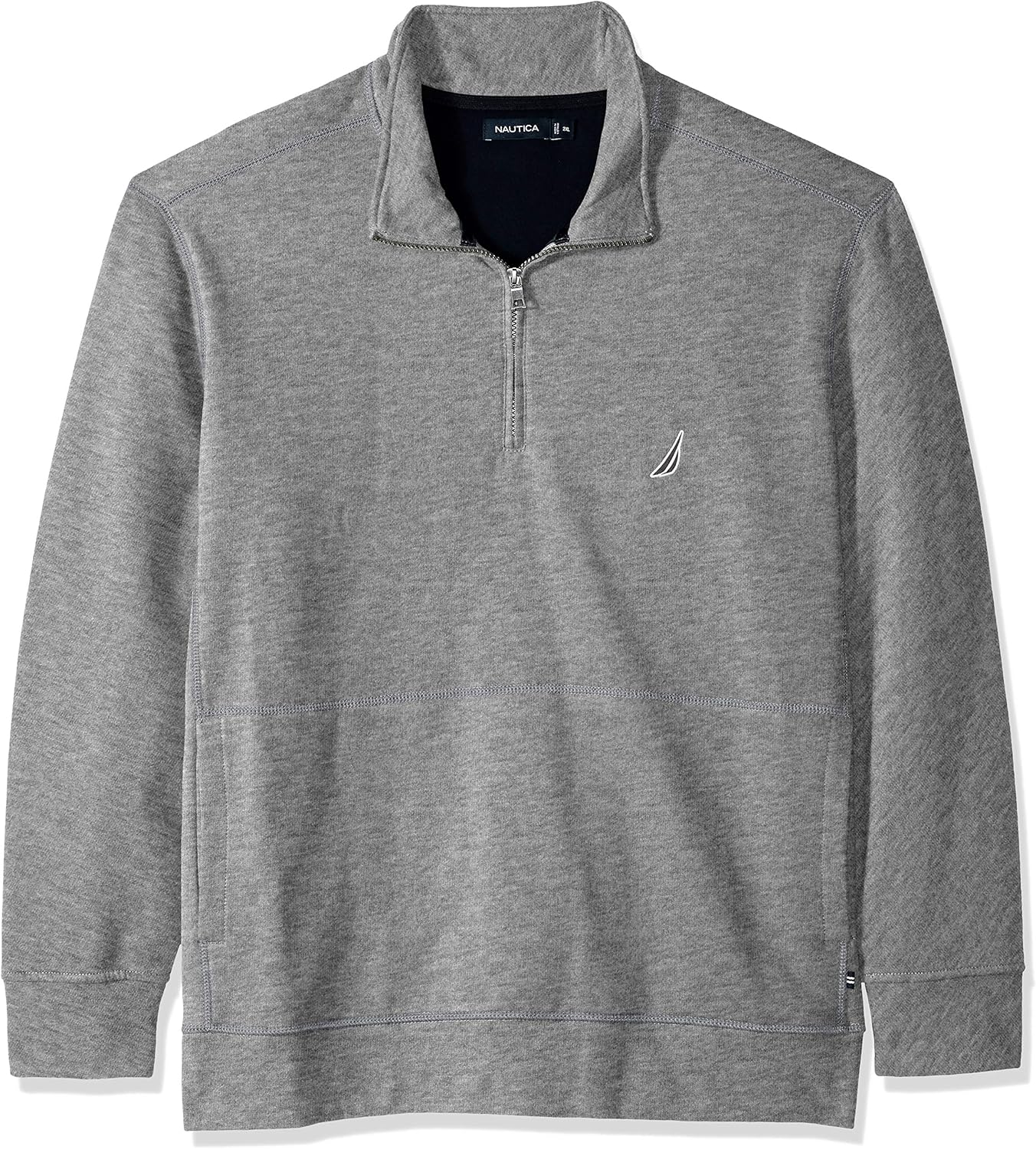 Nautica Men's Big and Tall Basic Long Sleeve 1/4 Zip Fleece Sweatshirt: Clothing