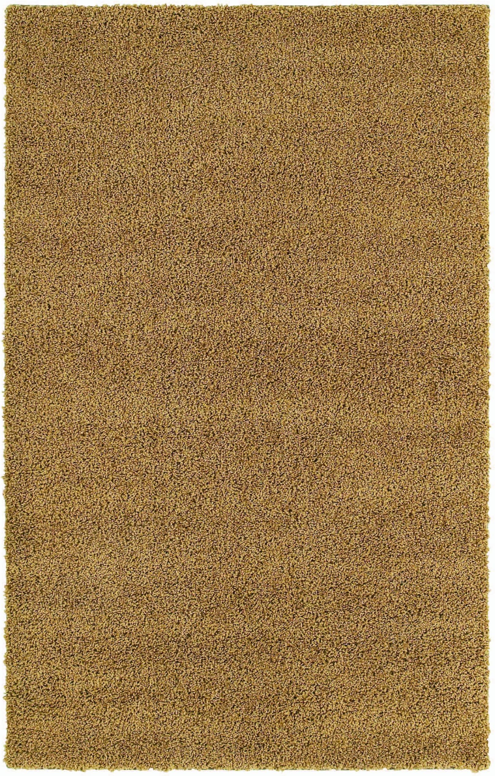 Shaw Rugs Posh Shag Rug, 5-Feet by 8-Feet, Camel
