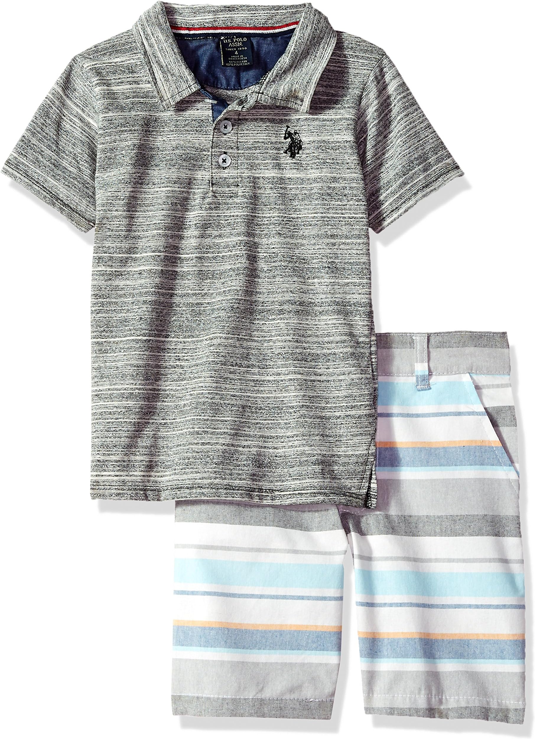 U.S. Polo Assn. Baby Boys' Polo Shirt and Short Set
