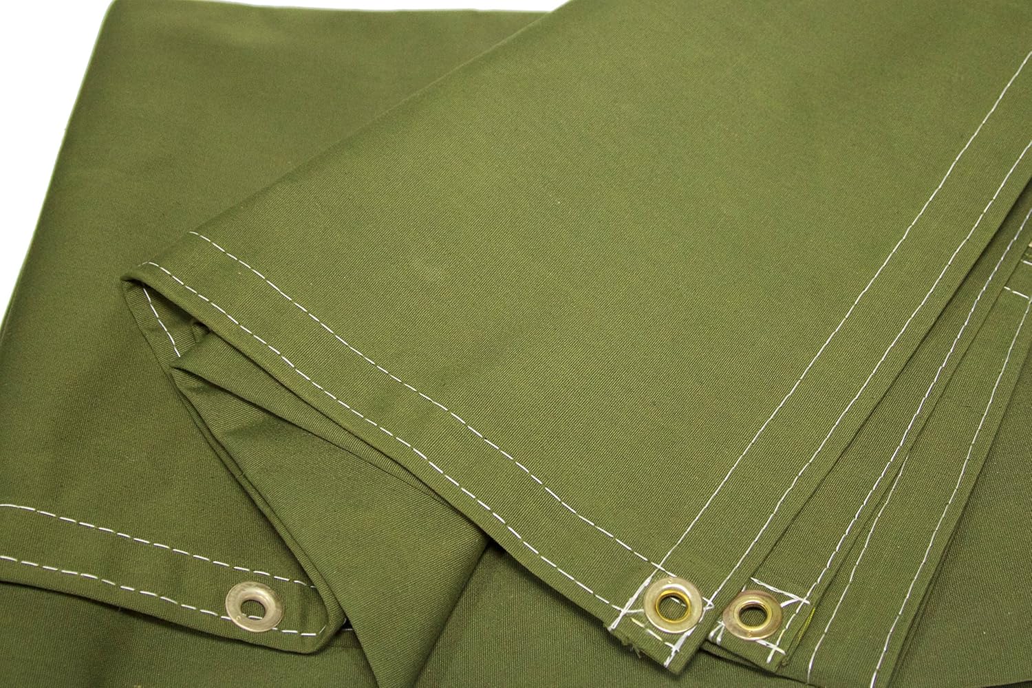 Green Workhorse Polyester Canvas Tarp 50 Ft x 100 Ft 14.5 Oz