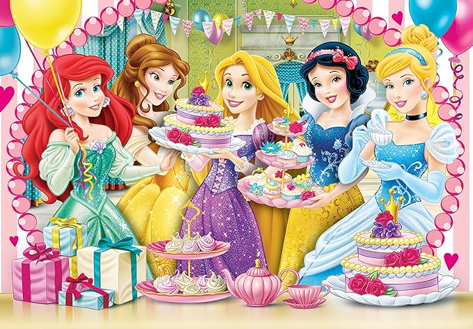 Clementoni Princess - Royal Tea Party Puzzle (104 Piece), 19.09 x 13.19
