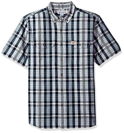 carhartt plaid short sleeve shirts