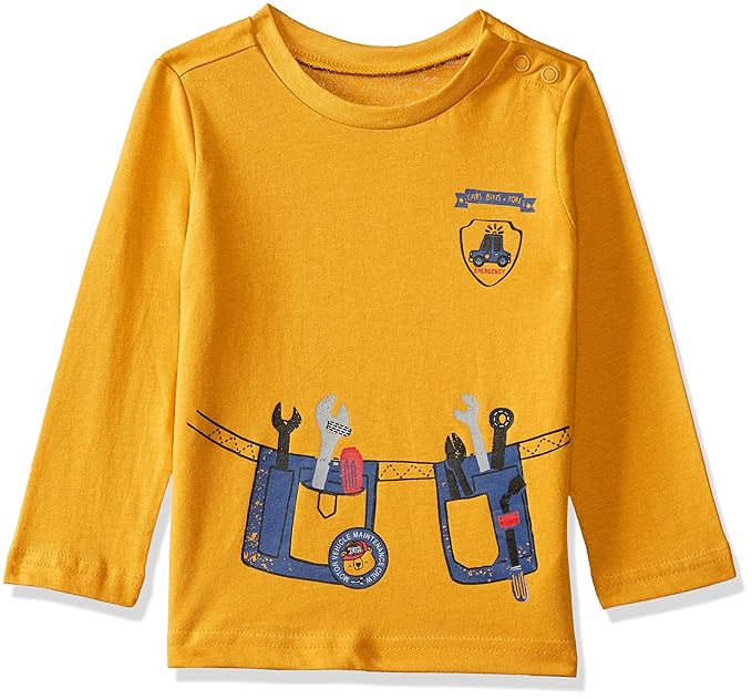 Baby Boys Animal Print Regular Fit T-Shirt