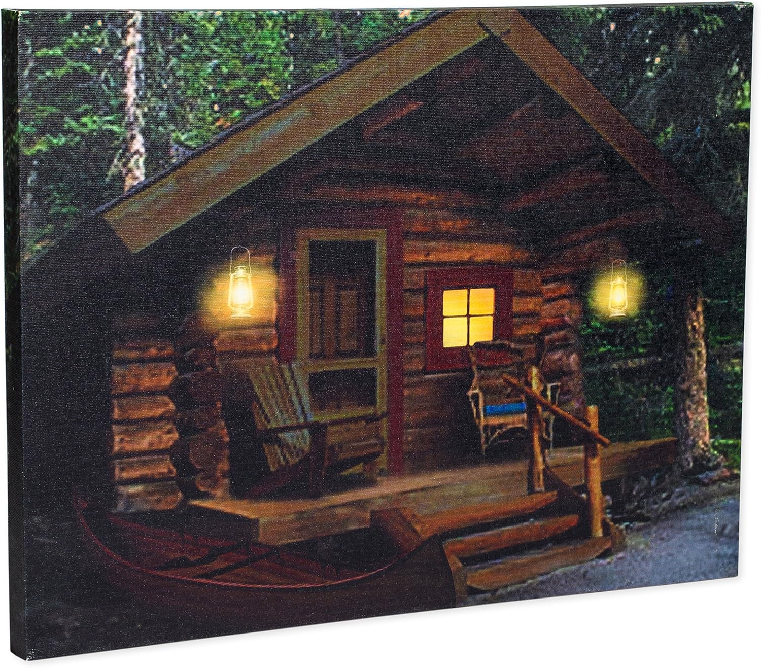 Amazon Com Lighted Days End At The Cabin Lodge Led Light Up 16 X