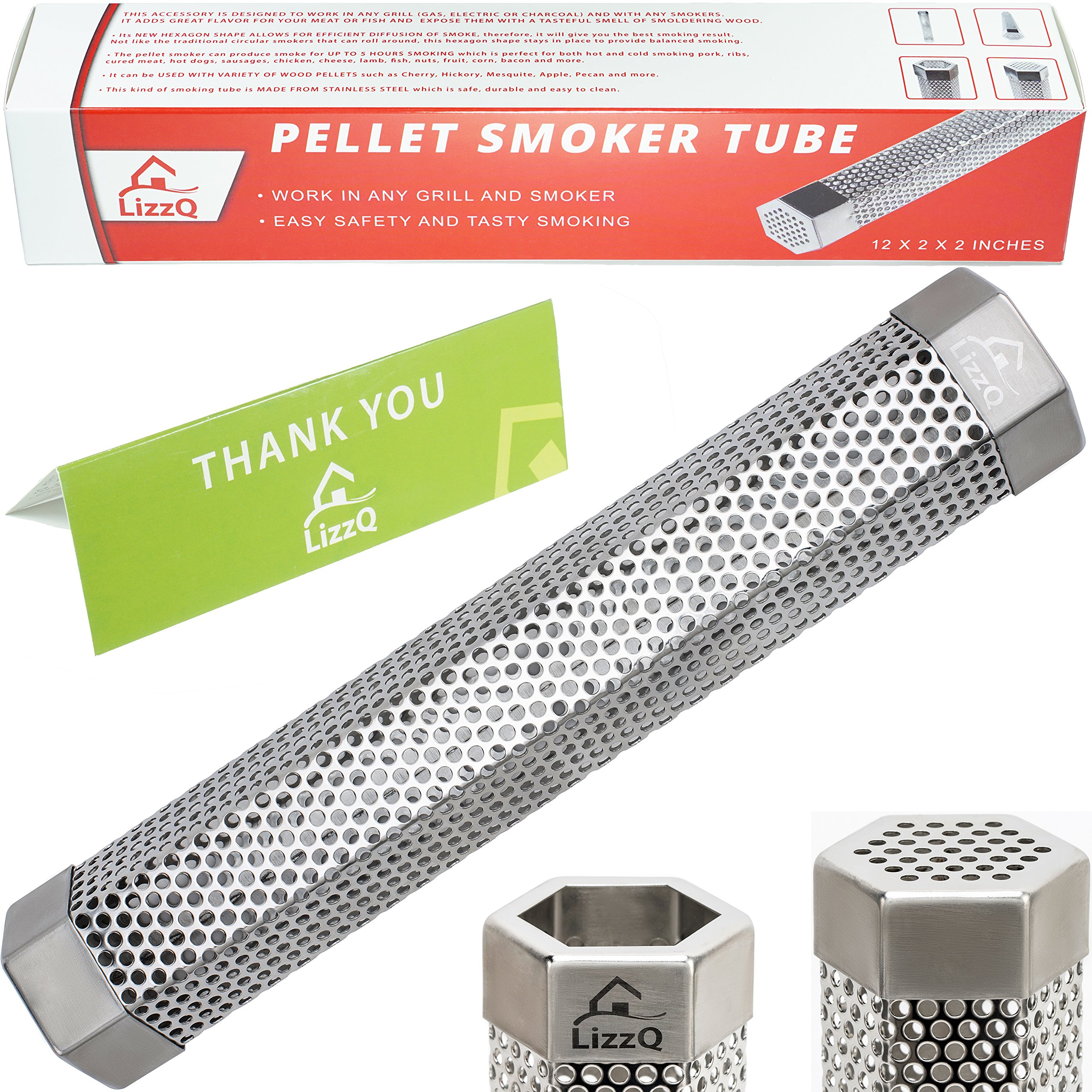 Premium Pellet Smoker Tube 12" 5 Hours of Billowing Smoke for any