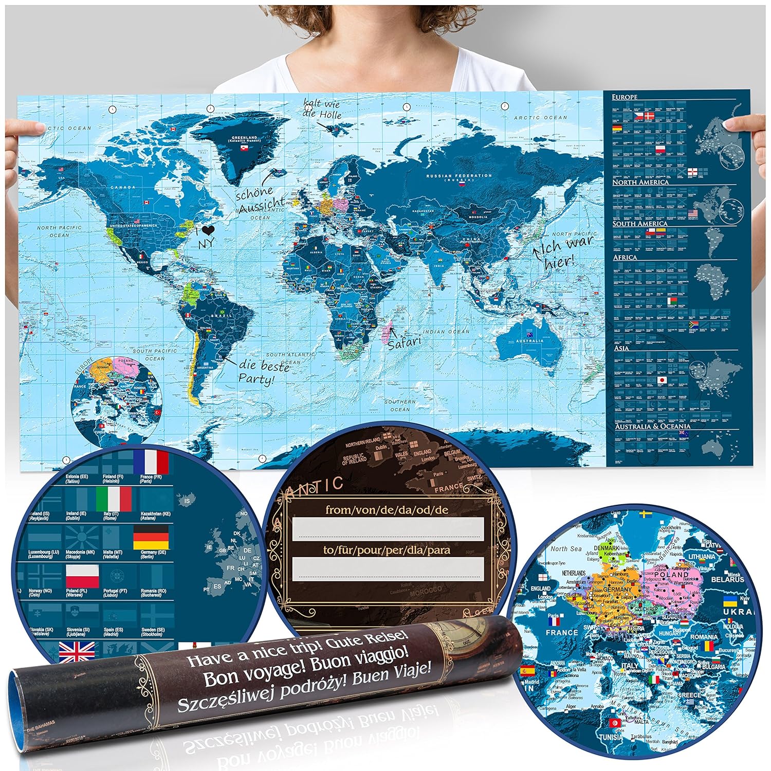 Free Shipping Murando Design Scratch Carte Du Monde