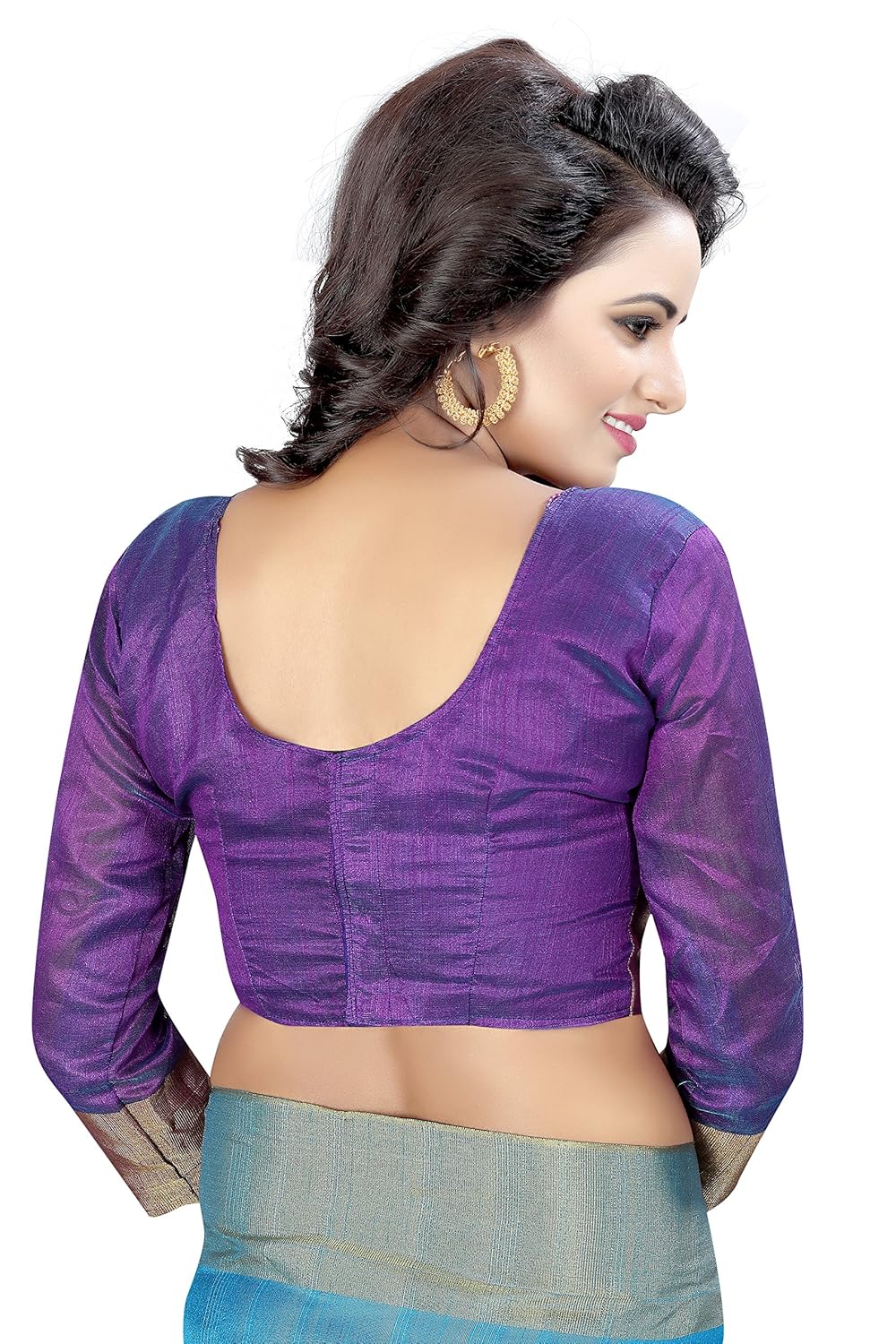 perfectblue cotton saree with blouse piece