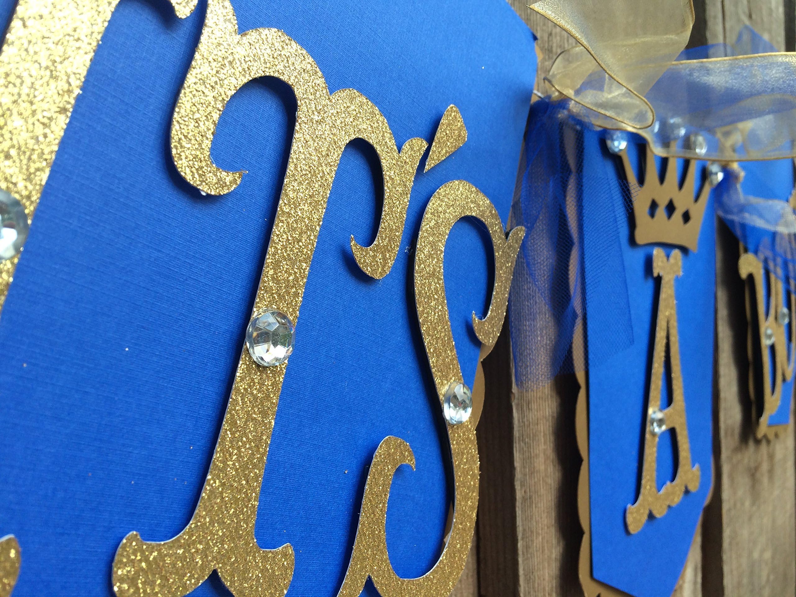 It's a boy baby shower banner Royal blue and gold Little prince banner