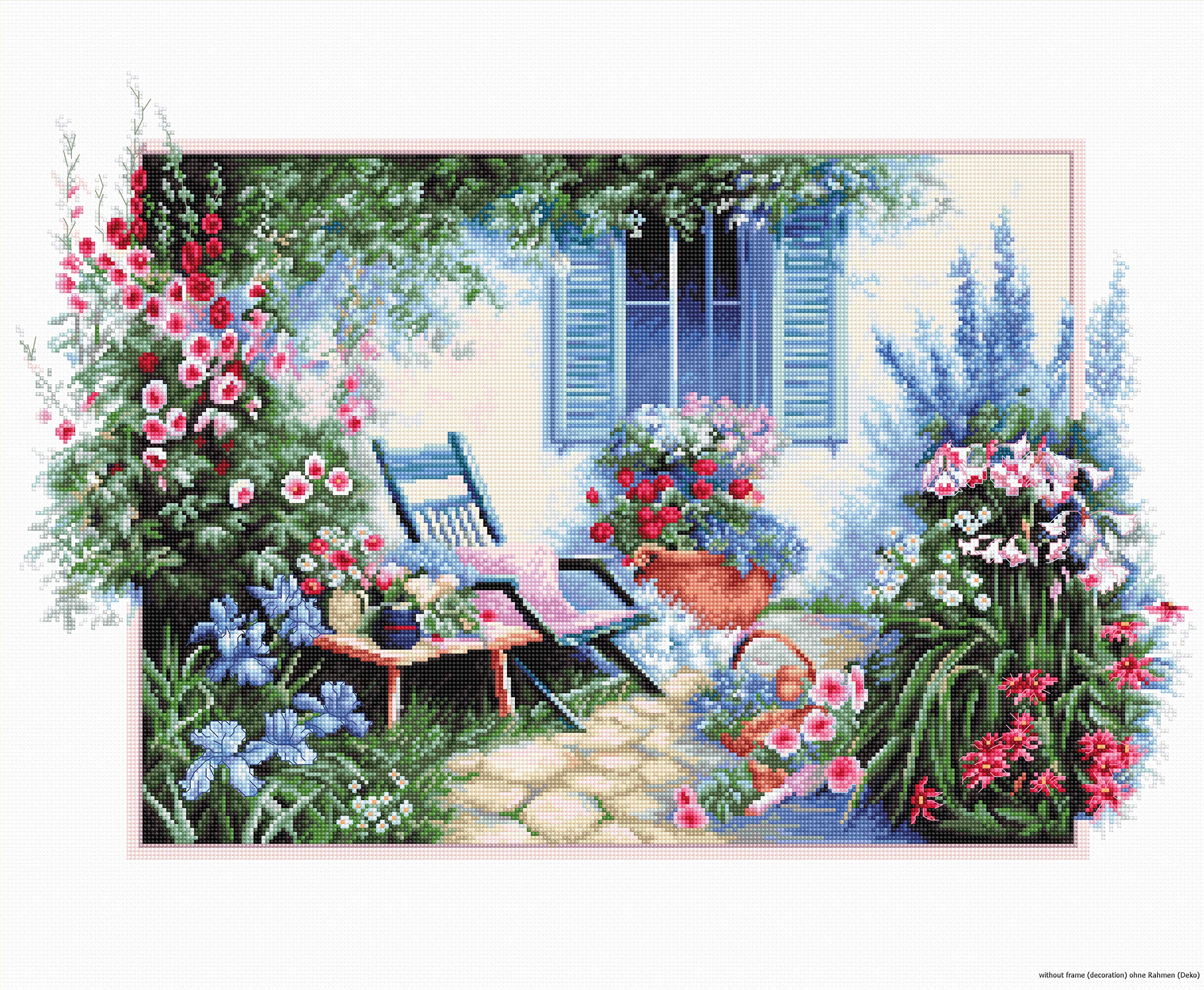 Luca-S B2342 Flower Garden - Cross Stitch Kit