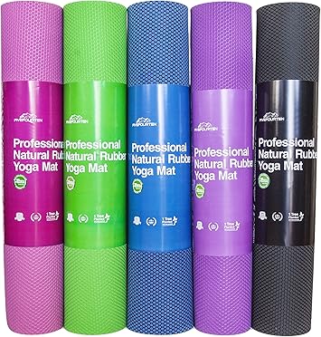 FiveFourTen Foldable Hot Yoga Mat | Non Slip Design for Extra Firm Grip | Absorbs Sweat & Prevents Smells | 100% Organic & Odorless Rubber | Enhanced ...