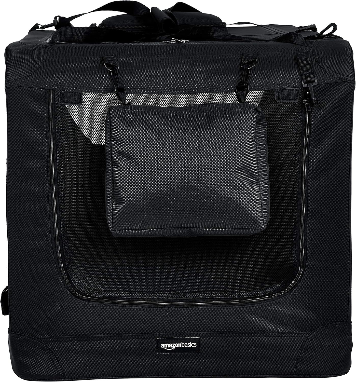 Amazon Basics Premium Folding Portable Soft Pet Crate 91 cm, BLACK BigaMart