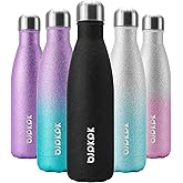 BJPKPK Insulated Water Bottles 17oz Stainless Steel Sports Water Bottles Keep Cold for 24 Hours and Hot for 12 Hours,BPA Free Water Bottl,Glitter Black