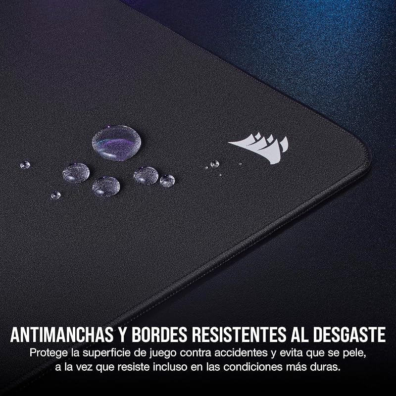 Tapete de rato MM500 v2 Extended Gaming em Tecido Híbrido – 93cm x 30cm – Revestimento à prova de salpicos – Bordas Cosidas Anti-Riscos – Base de Borracha Antiderrapante – Preto