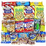 Cookies Chips & Candies Variety Pack Bundle Assortment Includes Funyuns, Moon Pies, Pickle In-a Pouch, Potato Skins, Cracker Jacks & More. Box of 50 Items