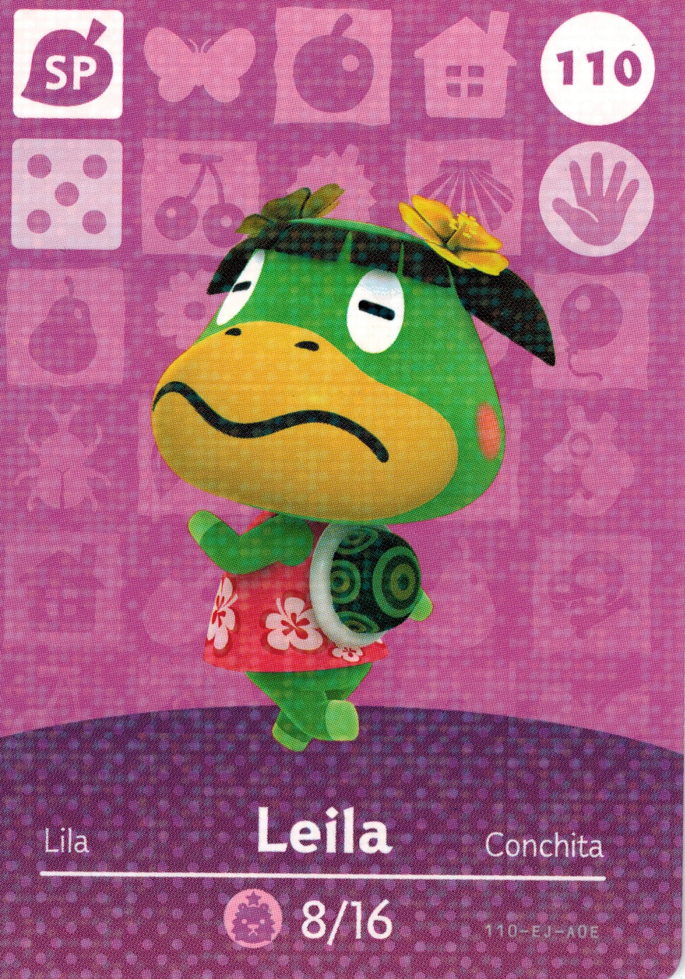 Nintendo Animal Crossing Happy Home Designer Amiibo Card Leila 110/200 USA Version