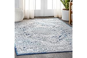 JONATHAN Y Modern Vintage Medallion Navy/Light Gray Indoor Area Rug, 3x5, Country, Floral, Easy-Cleaning for Living Room, Bedroom, Kitchen, Pet Friendly, Non-Shedding (MDP100B-3)