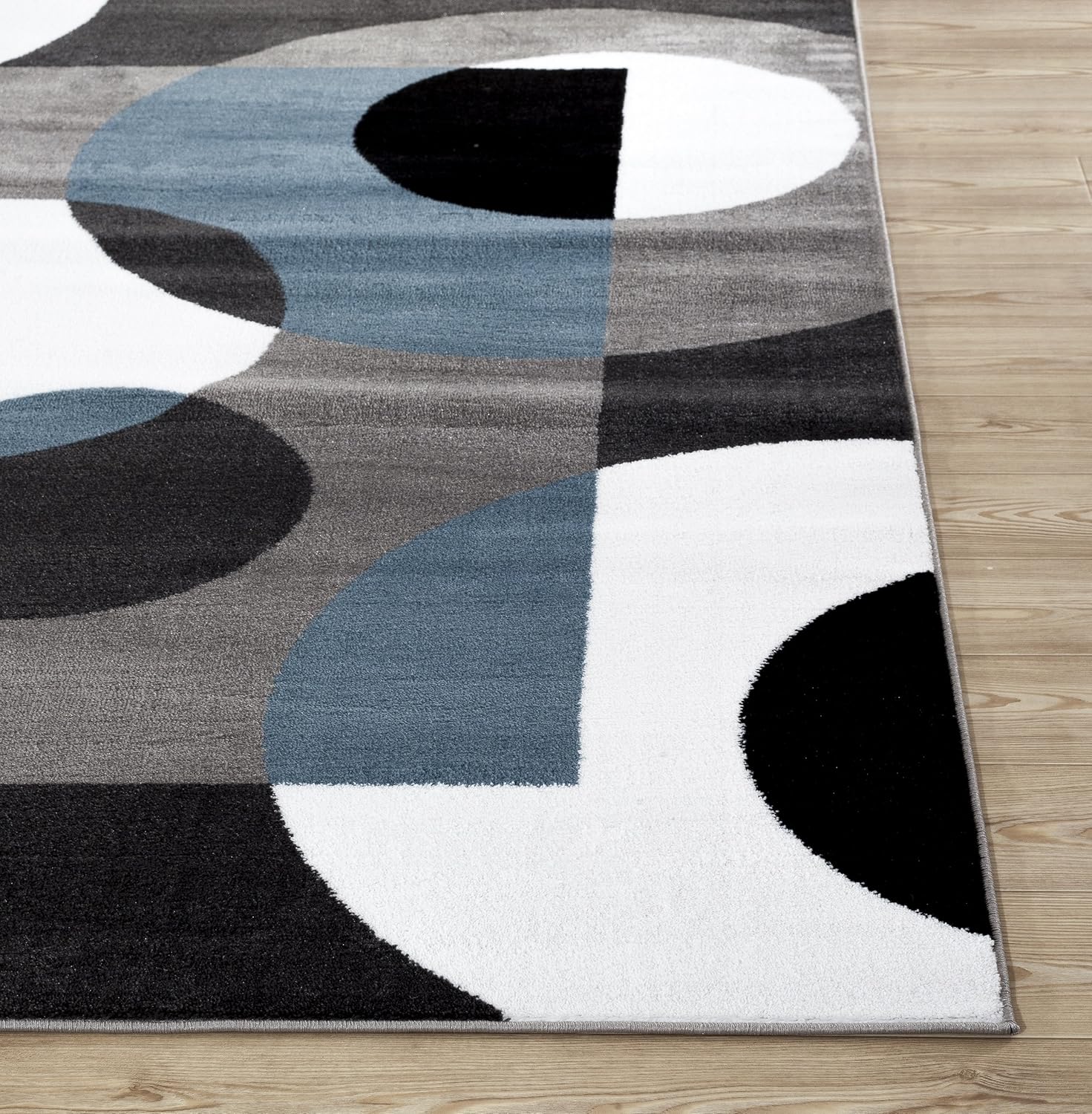 Amazon Rugshop Modern Circles Area Rug 5 3" x 7 3" Blue