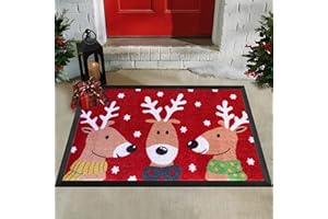 ubdyo Doormat - Holiday Christmas Outdoor Mat - 30’' x 18'’ - Non-Slip Absorbing Christmas Welcome Mat Indoor - Door Mats Outdoor - Christmas Door Mat - Christmas Door Mat Indoor Entrance