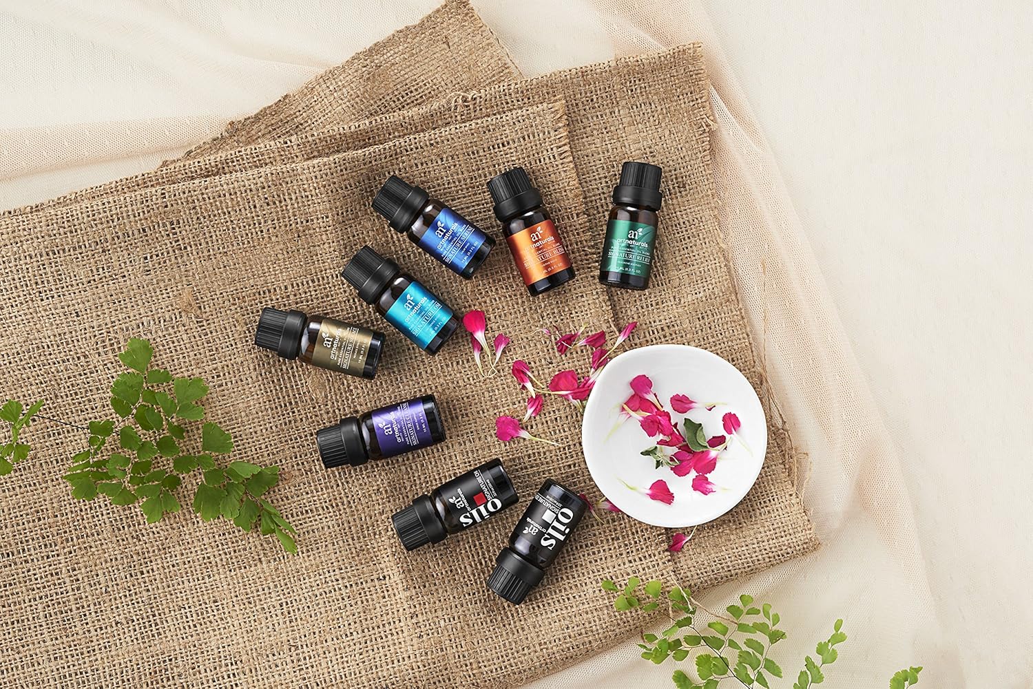 ArtNaturals Aromatherapy Essential Oil and Diffuser Gift Set - (150ml Tank & Top 8 Oils) - Peppermint, Tee Tree, Lavender & Eucalyptus - Auto Shut-Off – Therapeutic Grade: Home & Kitchen