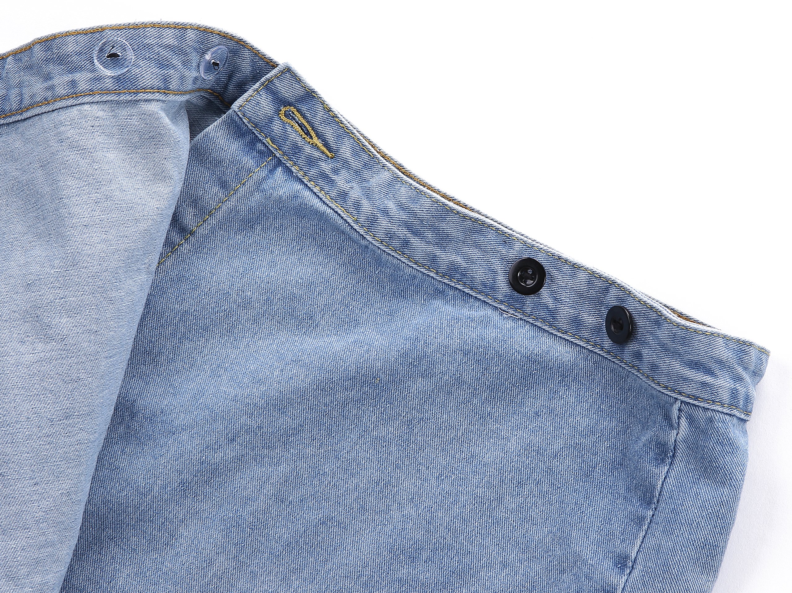 Goddess Area Women\'s Casual Short Denim Skirt (M, Blue1)