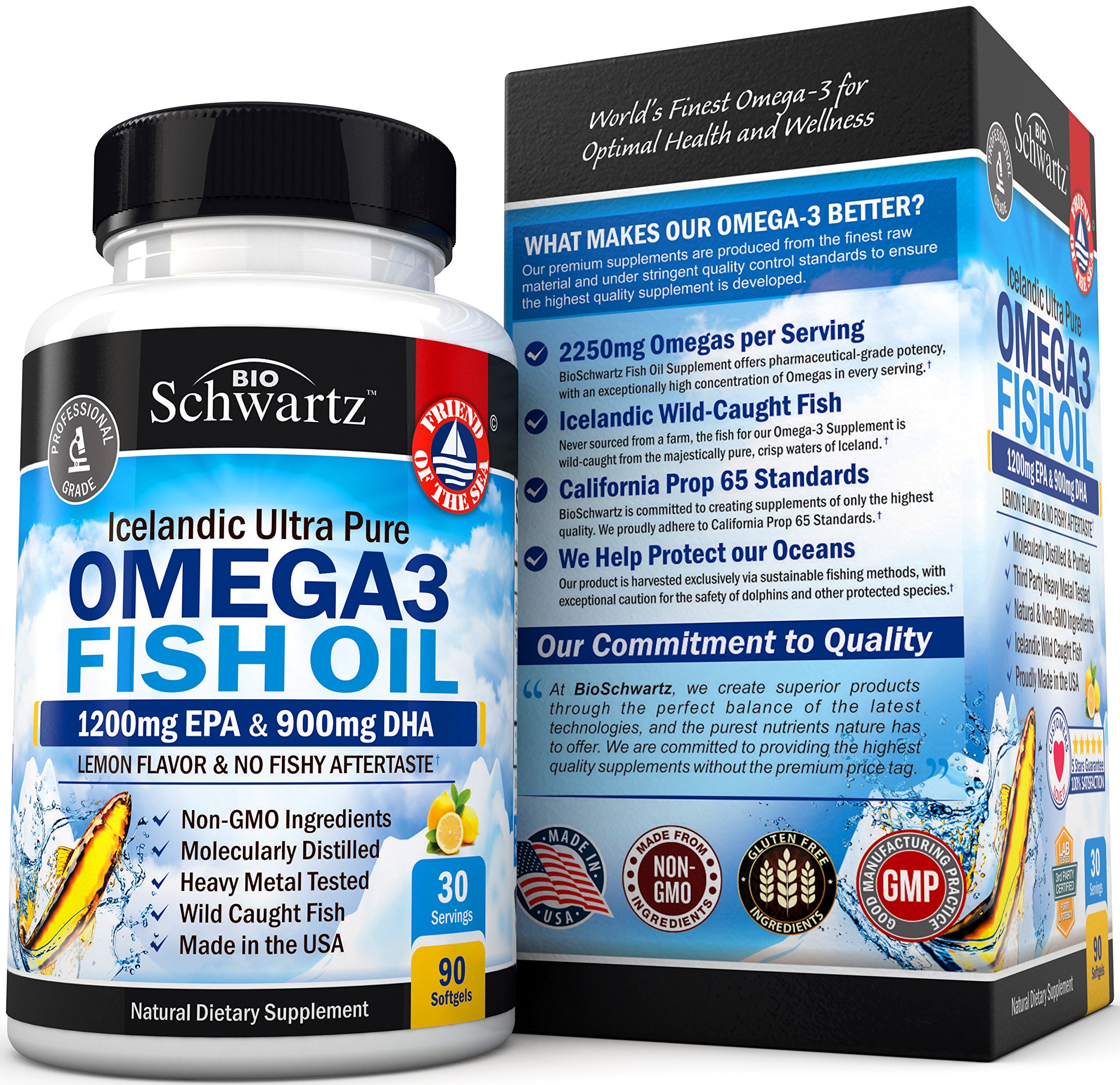 Omega 3 Fish Oil Supplement Immune & Heart Support