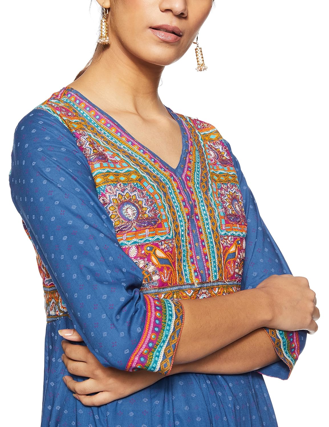 biba women's anarkali salwar suit set