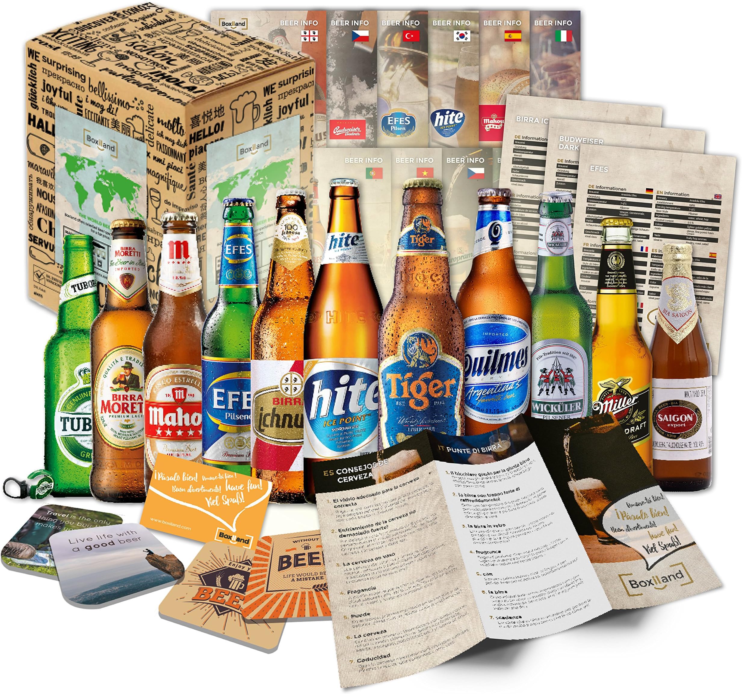 12 Beers from the world (12x0.33l) the best gift for Father's Day l ideal collection of beers for father dad friend grandfather groom husband partner