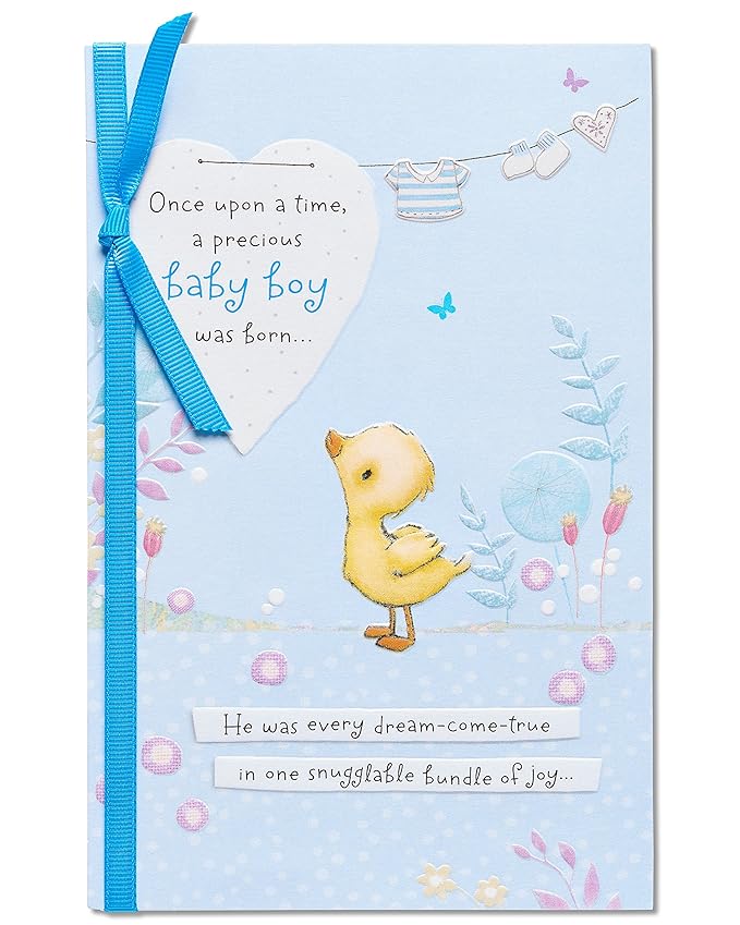 Carlton Cards Snuggable Bundle of Joy New Baby Boy Congratulations Card