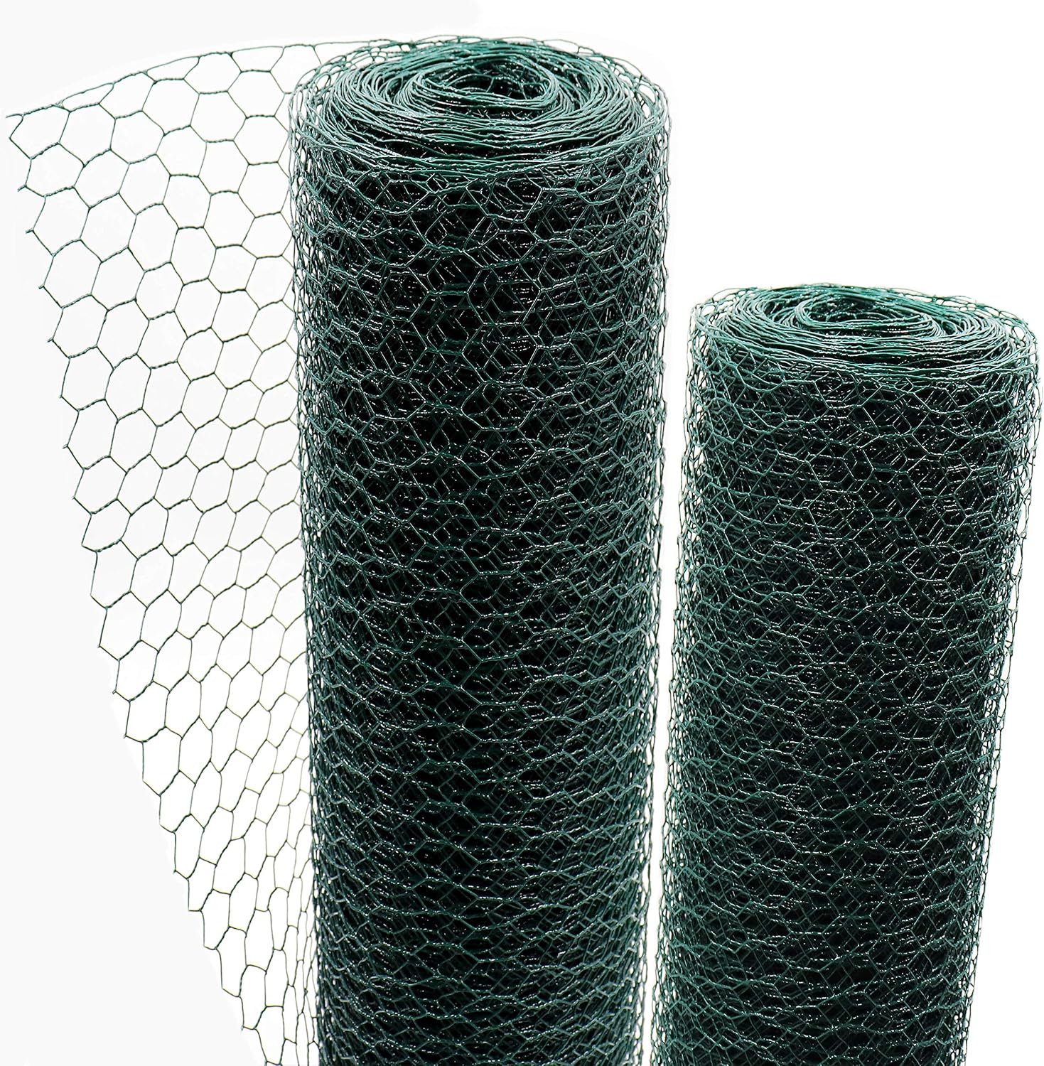 Sechseckgeflecht Rolle 10 M – Maschendrahtzaun Grün, PVC-beschichtet, Für Kleintiere & Garten