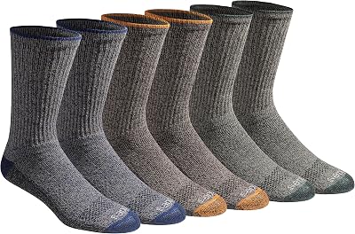 Dri-tech - Calcetines para hombre con control de humedad (paquete de 12), Marfil, X-Large