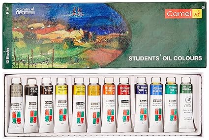 Camel Student Oil Color Box - 9ml Tubes, 12 Shades
