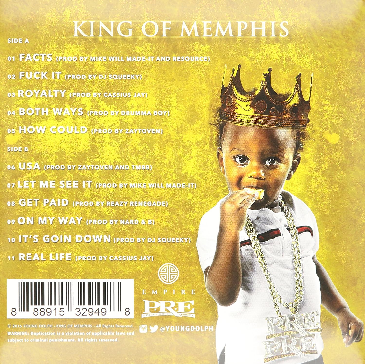 Young Dolph King Of Memphis Lp Rsd 2017 Amazon Com Music