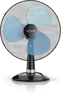 Brandson - Tischventilator 40 cm Windmaschine - Tisch Ventilator mit 3-Leistungsstufen - mobiler Lüfter - Leistungsaufnahme 50W - angenehmes Betriebsgeräusch - Neigungswinkel ca. 30 Grad