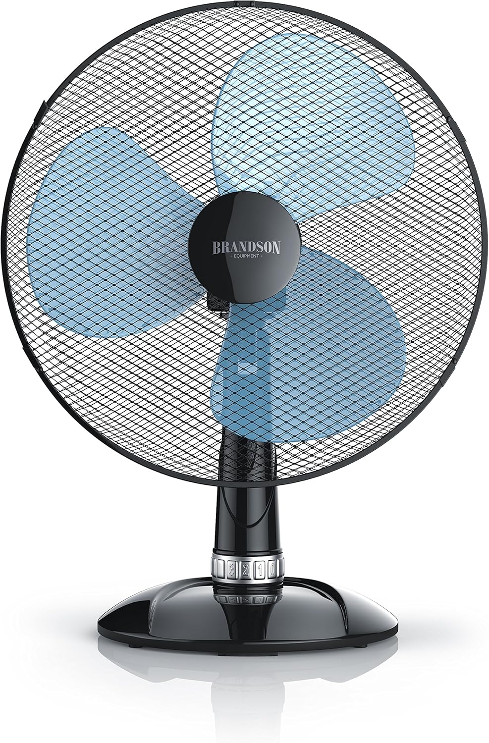 Brandson - Tischventilator 40 cm Windmaschine - Tisch Ventilator mit 3-Leistungsstufen - mobiler Lüfter - Leistungsaufnahme 50W - angenehmes Betriebsgeräusch - Neigungswinkel ca. 30 Grad