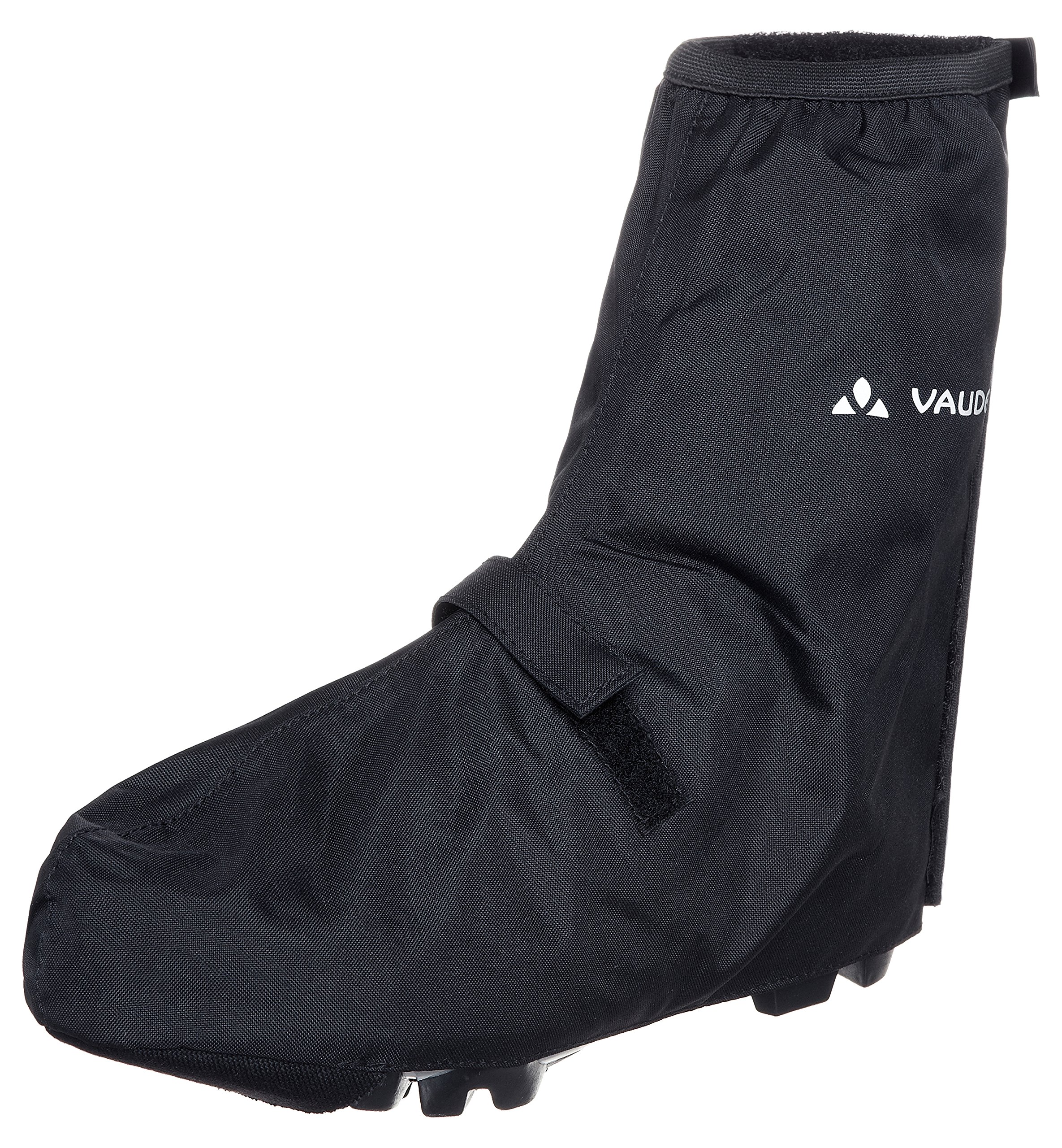 VAUDE Bike Gaiter Waterproof Bicycle Overshoes with Reflectors, Rain Cover Gaiters for Cyclists, Adjustable Velcro Fastening, Includes Practical Storage Bag Black