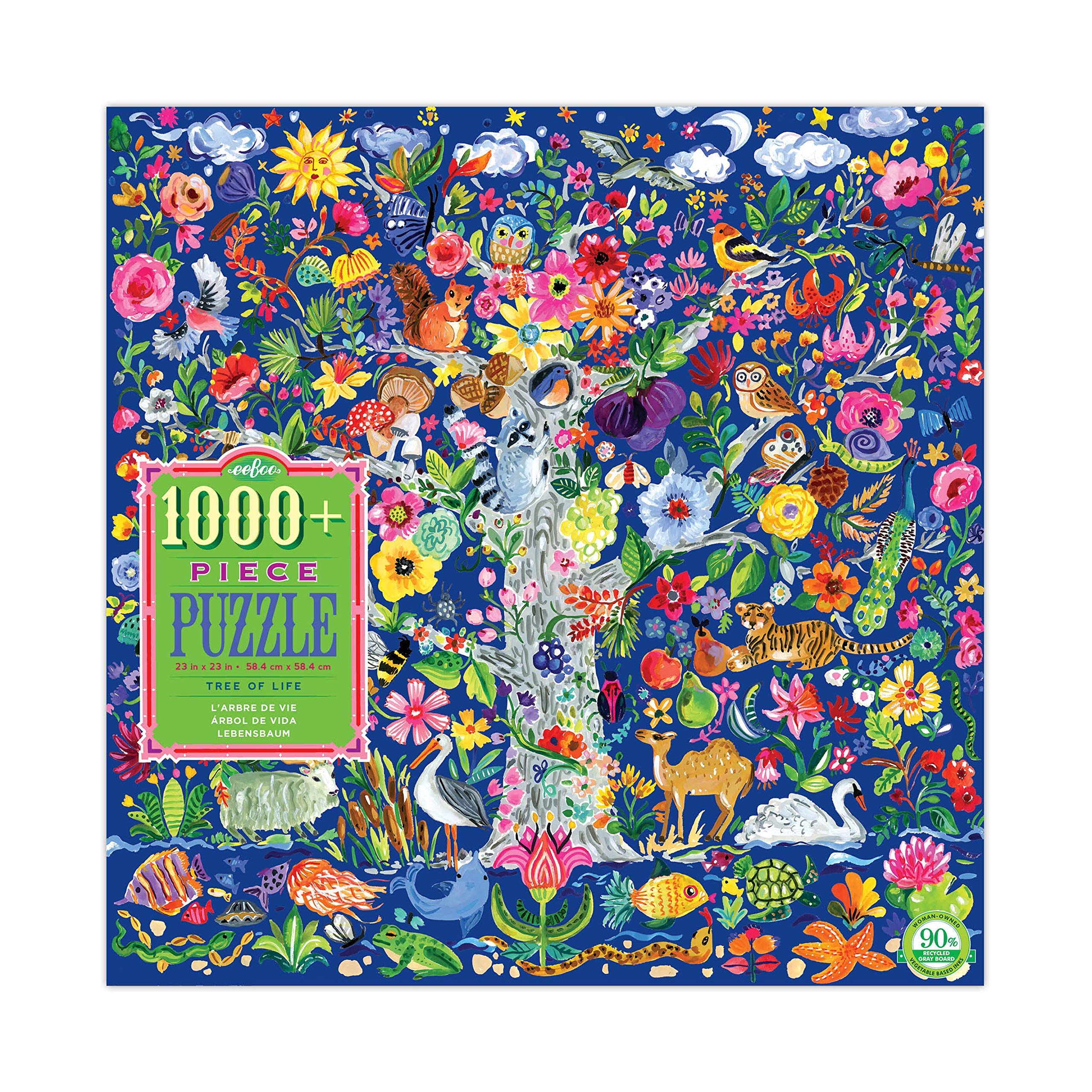 eeBoo Piece and Love Tree of Life 1000 piece square adult Jigsaw Puzzle