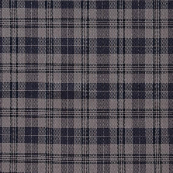 MIRABLAU DESIGN Stoffverkauf Baumwolle Popeline Karo grau schwarz (1-172M), 0,5m